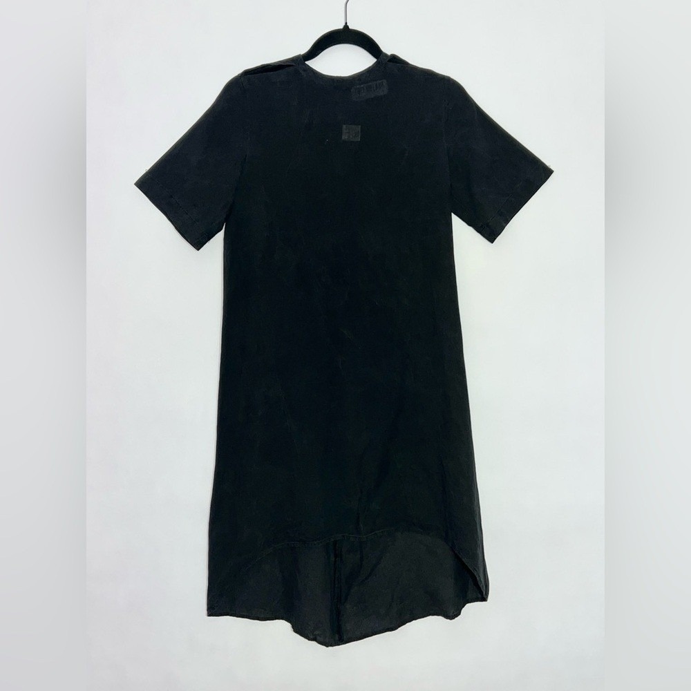 Toit Volant‎ Black Minimalist Cotton Linen Shift Dress Small USA made